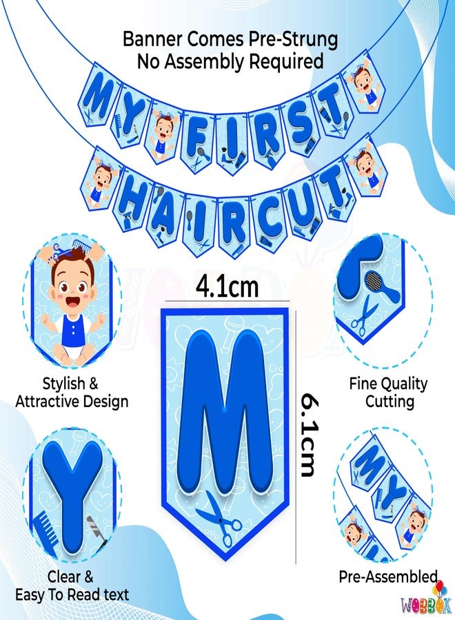 Wobbox My First Hair Cut Banner, Mundan Ceremony Banner, Mundan Ceremony Decoration Items (FP4608) - Image 2